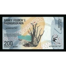 MADAGASCAR BILLETE DE 200 ARIARY AÑO 2017 SIN CIRCULAR UNC